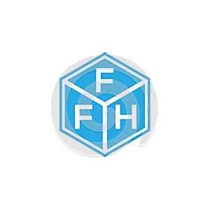 FFH letter logo design on black background. FFH creative initials letter logo concept. FFH letter design