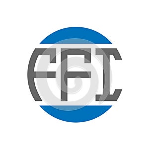 FFI letter logo design on white background. FFI creative initials circle logo concept. FFI letter design