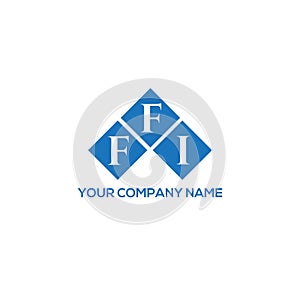 FFI letter logo design on WHITE background. FFI creative initials letter logo concept. FFI letter design