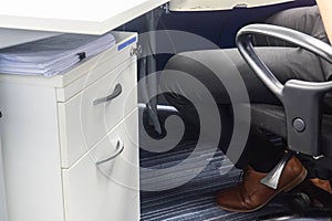 Ffice desk drawer for staff belongings storage