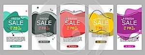 FFlash sale banner dynamic concept for mobile. Sale banner template design, Flash banner sale special offer set