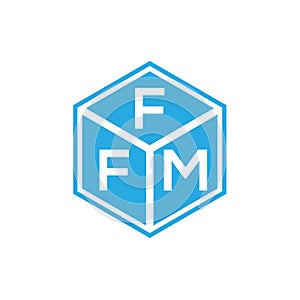 FFM letter logo design on black background. FFM creative initials letter logo concept. FFM letter design photo