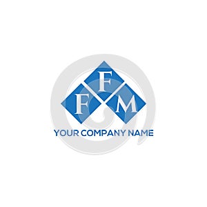 FFM letter logo design on WHITE background. FFM creative initials letter logo concept. FFM letter design photo