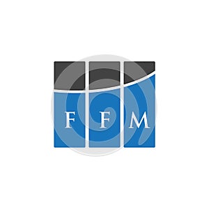 FFM letter logo design on WHITE background. FFM creative initials letter logo concept. FFM letter design photo