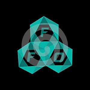 FFO creative minimalist letter logo. FFO unique vector initials alphabet letter logo