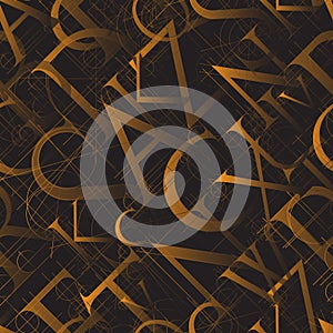 Font seamless 02 yellow