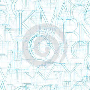 Font seamless 02 blue white