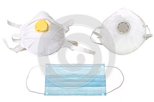 ffp3, ffp2, surgical mask - three types of mask photo