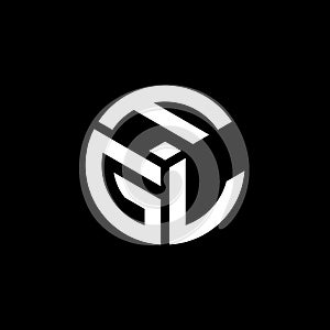 FGL letter logo design on black background. FGL creative initials letter logo concept. FGL letter design