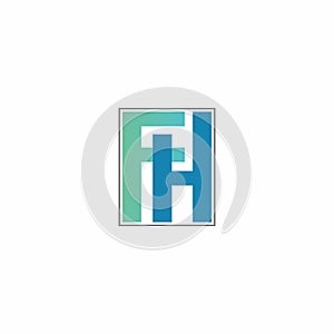 Initial letter  fh or hf logo vector logo designs photo