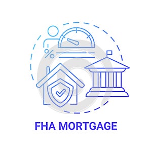 FHA mortgage concept icon