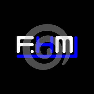 FHM letter logo creative design with vector graphic, FHM