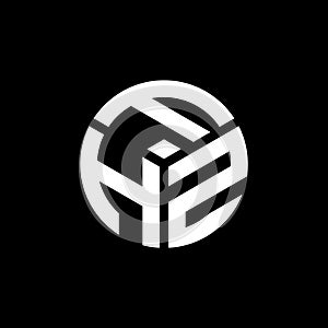 FHZ letter logo design on black background. FHZ creative initials letter logo concept. FHZ letter design