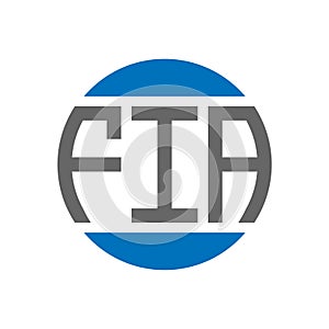 FIA letter logo design on white background. FIA creative initials circle logo concept. FIA letter design
