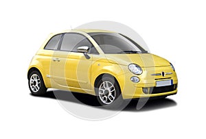 Fiat 500 isolated