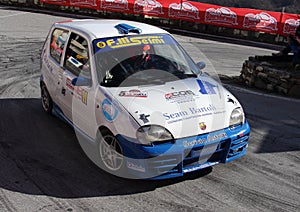 A Fiat 600 race car involved in the race