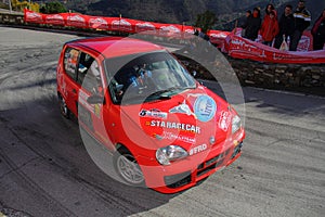 A Fiat 600 race car involved in the race