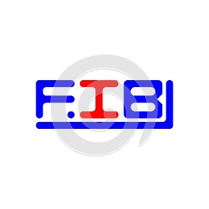 FIB letter logo creative design with vector graphic, FIB simple and modern logo