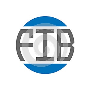 FIB letter logo design on white background. FIB creative initials circle logo concept. FIB letter design