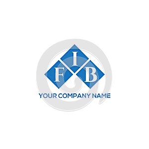 FIB letter logo design on WHITE background. FIB creative initials letter logo concept. FIB letter design