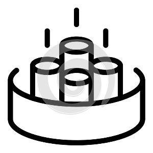 Fiber bandwidth icon outline vector. Optic cable