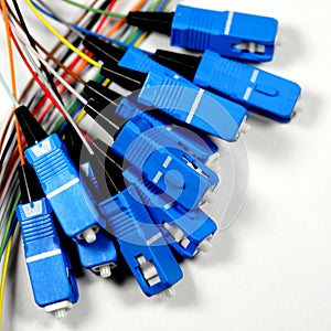 Fiber glass with SC-Connector plugs