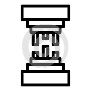 Fiber icon outline vector. Optic cable
