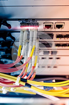 Fiber optic cable connect to ethernet switch