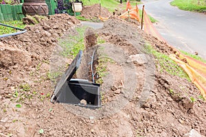 Fiber Optic Cable Internet Installation Earthworks