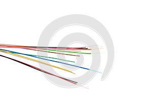 Fiber optic cable isolated white