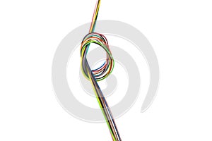Fiber optic cable isolated white