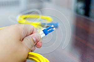 Fiber optic cable for network system