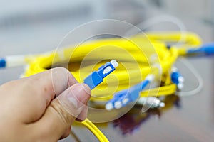 Fiber optic cable for network system
