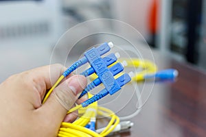 Fiber optic cable for network system