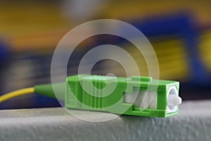 Fiber optic cable with SC plug