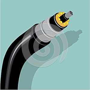 Fiber optic cable vector