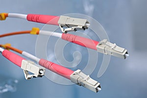 Fiber optic cables in computer network systems