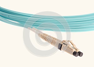 Fiber optic cables isolated over the white background