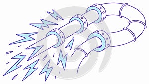 Fiber optic cables transmitting data. A high-speed internet vector. vector design Generative AI