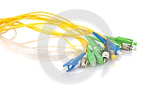 Fiber Optic CONNECTORS on white background