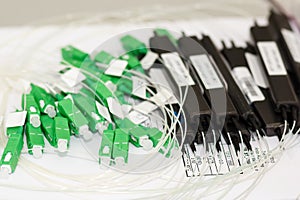 Fiber optic coupler with SC connectors