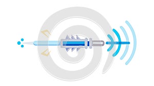 Fiber Optic Data Cable, High-Speed Internet, Digital Connectivity, Flat Design, vector design Generative AI