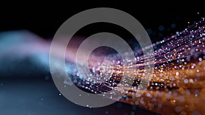 Fiber optic data streaming across digital network lines