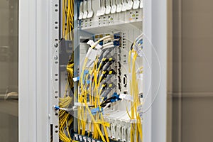 Fiber optic datacenter with media converters