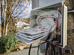 The fiber optic distribution box for operation and cleaning