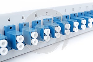 Fiber optic distribution frame with SC adapters