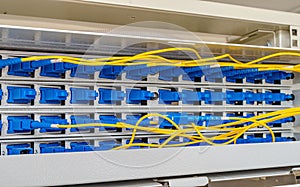 fiber optic equipment inside a network infrastructure, active and passive.