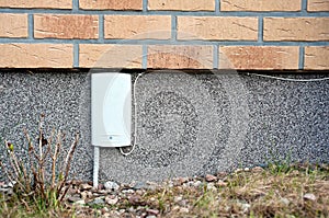 fiber optic internet box on the wall