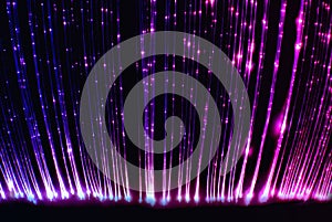 Fiber optic light cables in the light sensory room