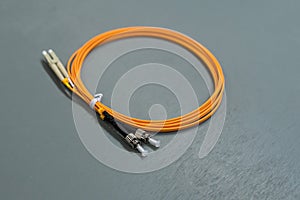 Fiber optic multimode LC patch cord for server rooms or data centers